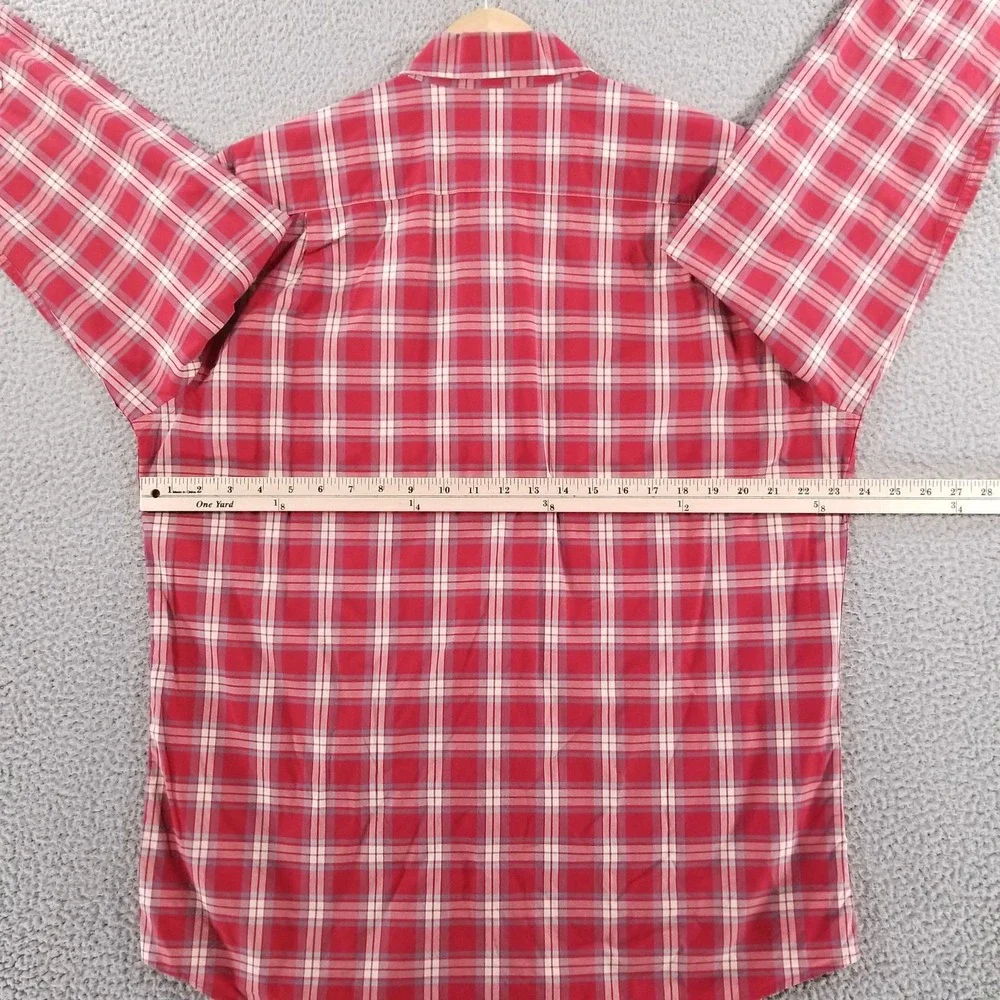 Southern Tide Shirt Mens Large Red Plaid Stretch Sport Classic Fit Button Down
